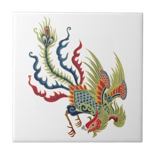 Chinese rooster tile