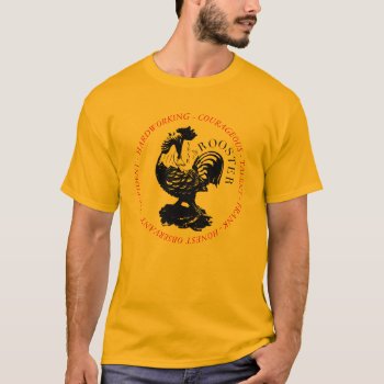 Chinese Rooster Year Personality Zodiac Birthday M T-shirt by 2017_Year_of_Rooster at Zazzle