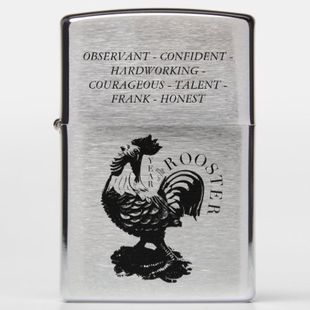 Chinese Rooster Year Personality Zodiac Birthday Z Zippo Lighter