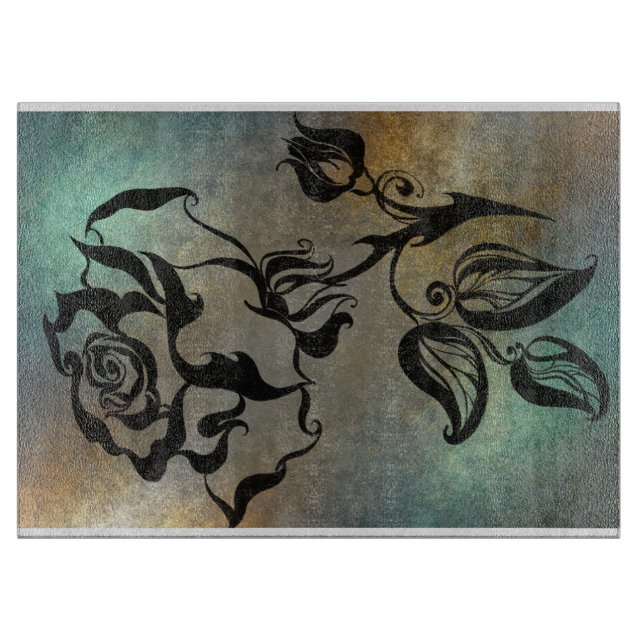 Chinese Rose Cutting Board (Front)