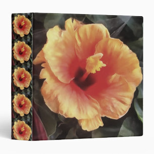 Chinese Rose Flower Artistic Floral Bloom 3 Ring Binder