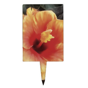 Chinese Rose Flower Artistic Floral Bloom Cake Topper
