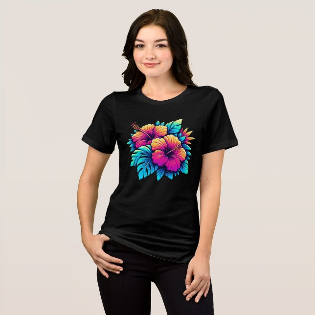Chinese Roses Tri-Blend Shirt (Front Full)