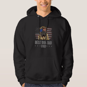 Chinese Shar Pei Best Dog Dad Ever Retro Usa Ameri Hoodie