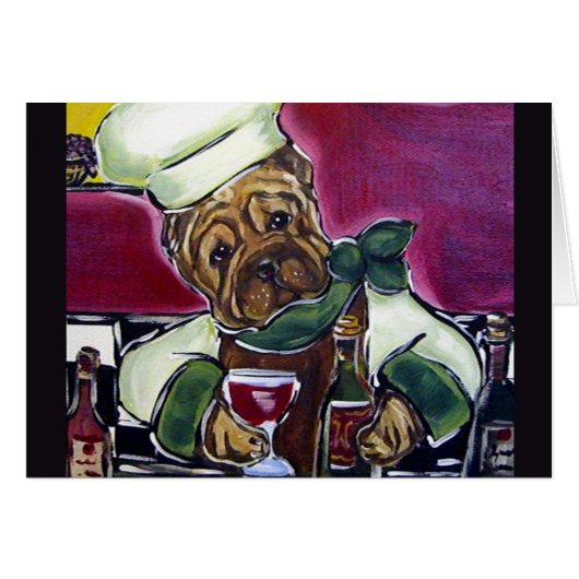 Chinese Shar-Pei Chef Cards (Front Horizontal)