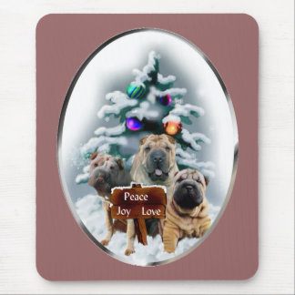 Chinese Shar-Pei Christmas Gifts Mouse Pad
