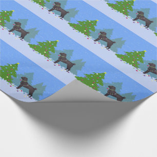Chinese Shar-Pei Decorating Christmas Tree -forest Wrapping Paper