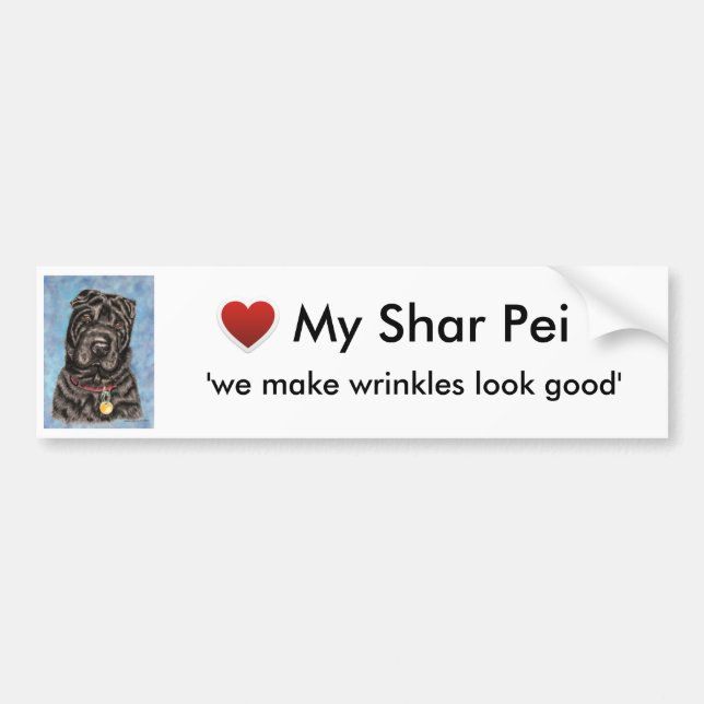 Chinese Shar-Pei Dog Art - Tia Bumper Sticker (Front)