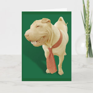CHINESE SHAR PEI DOG BIRTHDAY CARD FOR HIM