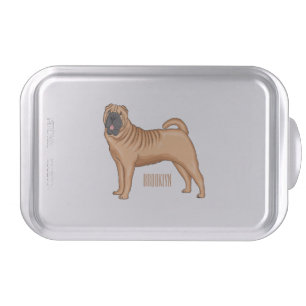 Chinese Shar-Pei dog cartoon illustration Cake Pan