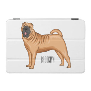 Chinese Shar-Pei dog cartoon illustration iPad Mini Cover