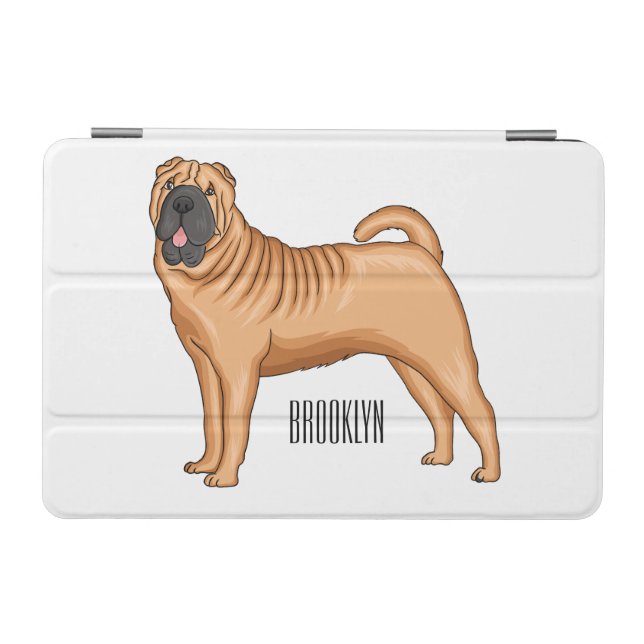 Chinese Shar-Pei dog cartoon illustration iPad Mini Cover (Horizontal)