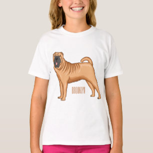 Chinese Shar-Pei dog cartoon illustration  T-Shirt