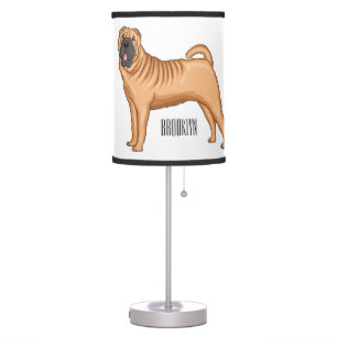 Chinese Shar-Pei dog cartoon illustration Table Lamp