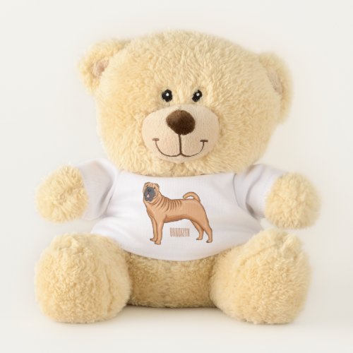 Chinese Shar_Pei dog cartoon illustration Teddy Bear