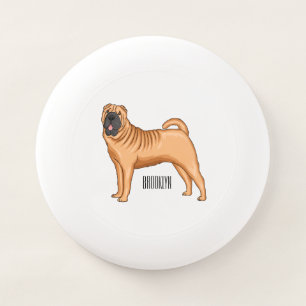 Chinese Shar-Pei dog cartoon illustration Wham-O Frisbee