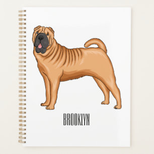 Chinese Shar-Pei dog cartoon Planner
