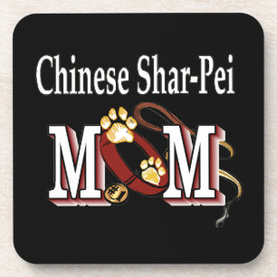 Chinese Shar-Pei Dog Mom Beverage Coaster