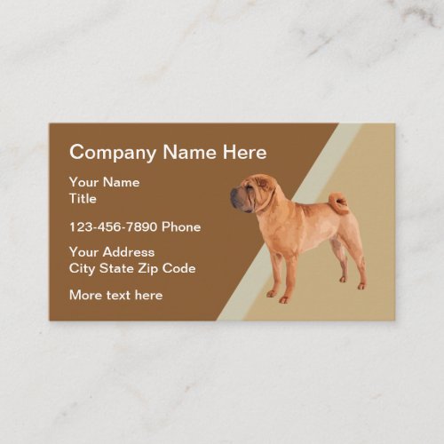 Chinese Shar_Pei Dog Theme Business Card
