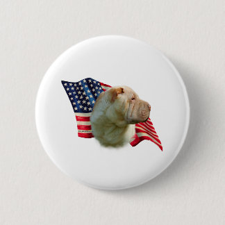 Chinese Shar-Pei Flag Button