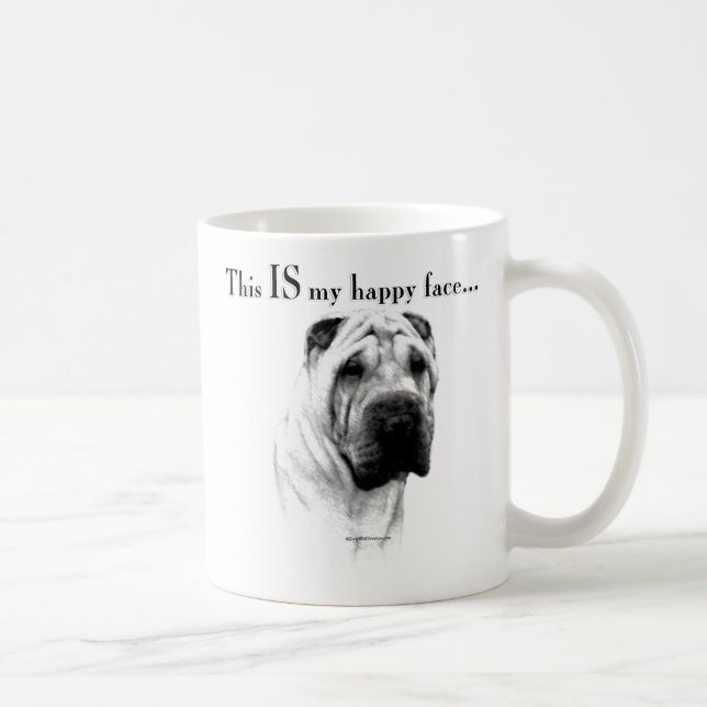 Chinese Shar Pei Happy Face Coffee Mug (Right)