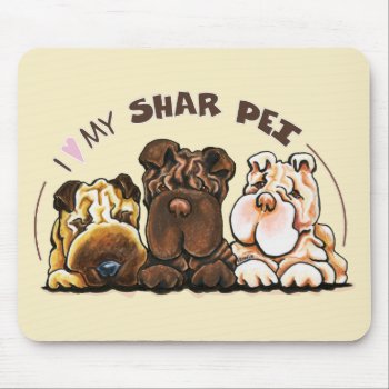 Chinese Shar Pei Lover Mouse Pad by offleashart at Zazzle