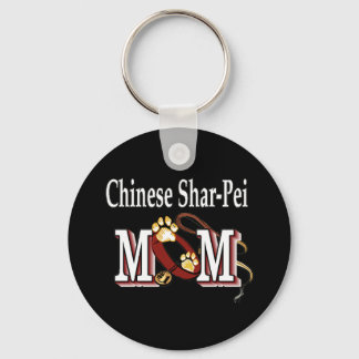 chinese shar-pei mom Keychain