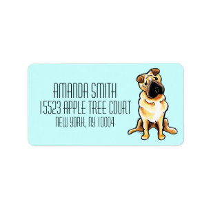 Chinese Shar Pei Off-Leash Art™ Custom Color Label