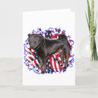 Chinese Shar-Pei Patriot Card