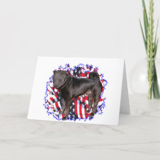 Chinese Shar-Pei Patriot Card
