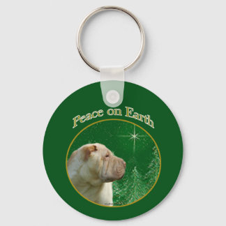 Chinese Shar-Pei Peace Keychain
