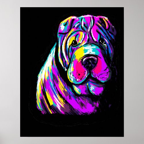 Chinese Shar Pei Poster