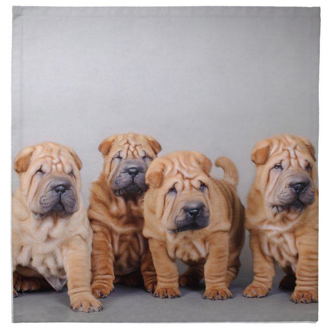 Chinese Shar pei puppies Cloth Napkin (Front)