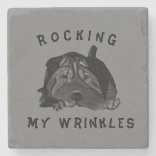 Chinese Shar Pei "Rocking My Wrinkles" Coaster