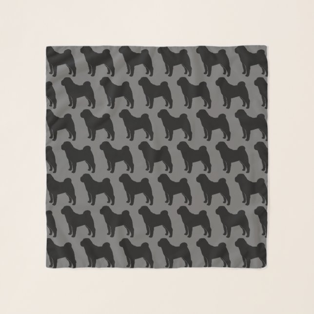 Chinese Shar-Pei Silhouettes Pattern Scarf (Front)