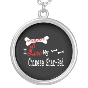 Chinese Shar-Pei Silver Plated Necklace