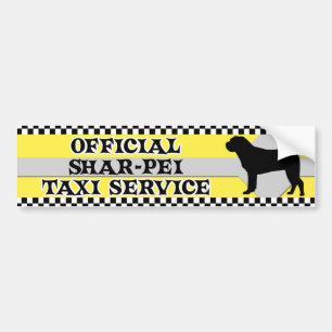 Chinese Shar-Pei Taxi Service Bumper Sticker