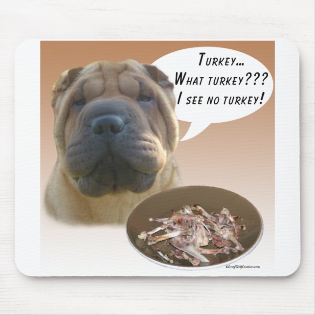 Chinese Shar Pei Turkey Mouse Pad (Front)