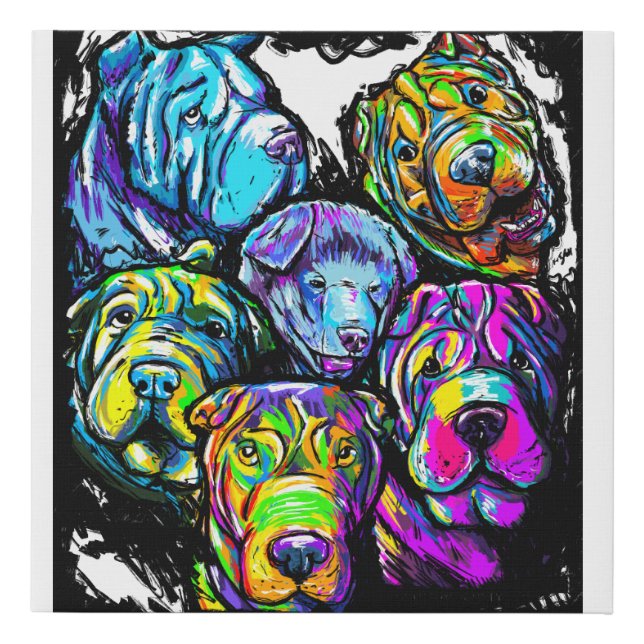 Chinese Shar Pei wall art (Front)