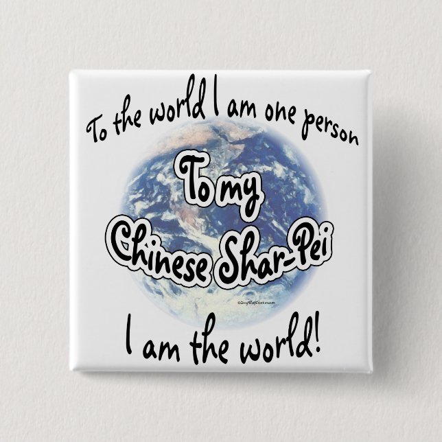Chinese Shar-pei World 2 Button (Front)