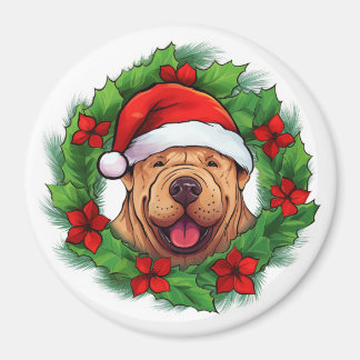 Chinese Shar-Pei Wreath Magnet