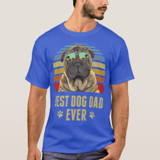 Chinese SharPei Best Dog Dad Ever Retro Sunset T-Shirt