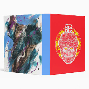 Chinese Shio Monkey 3 Ring Binder