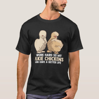 Chinese Silk Silkie Chicken Farmer Animal T-Shirt