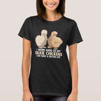 Chinese Silk Silkie Chicken Farmer Animal T-Shirt