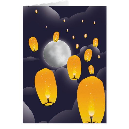Chinese Sky Lanterns Cards (Front)