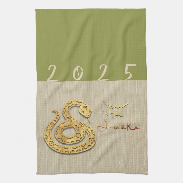 Chinese Snake Year 2025 choose color KT2 Kitchen Towel (Vertical)