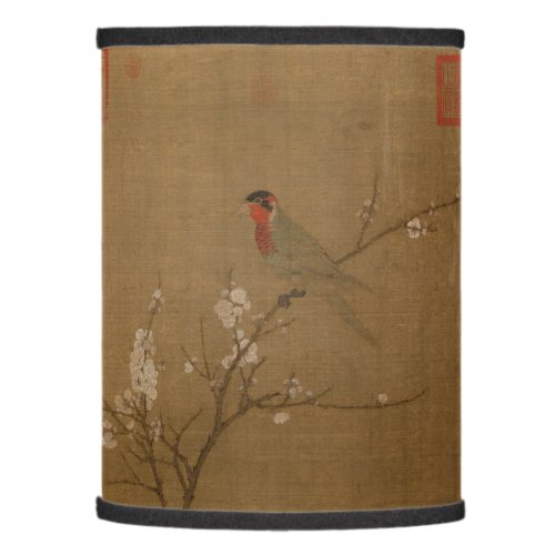 Chinese Song Dynasty Parakeet on Apricot Tree Lamp Shade