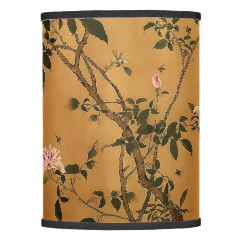 Chinese Song Dynasty Roses  Bees by Zhao Chang Lamp Shade