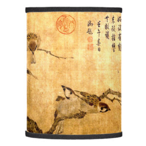 Chinese Song Dynasty Wintry Sparrows Lamp Shade